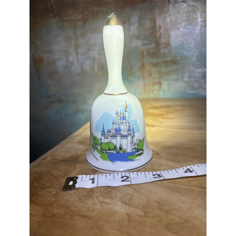Vintage Disney Walt Disney World Cinderella Castle Porcelain Souvenir Bell Japan